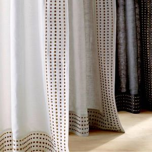 Restoration Hardware Studded Border Drapery Panels